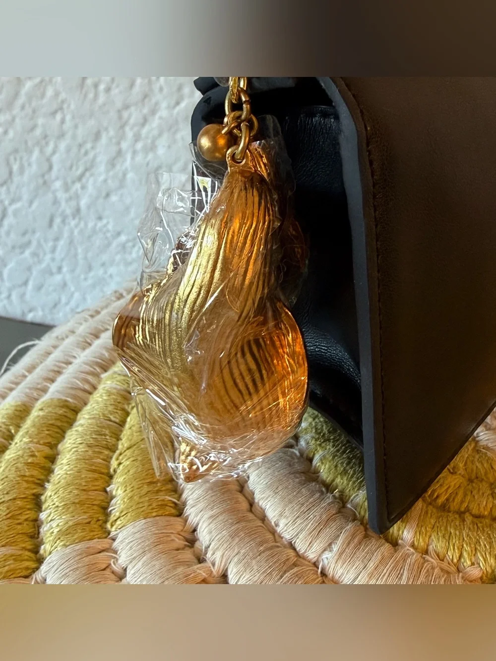 JW PEI Holly Metal Pendant Embellished Clutch Black
